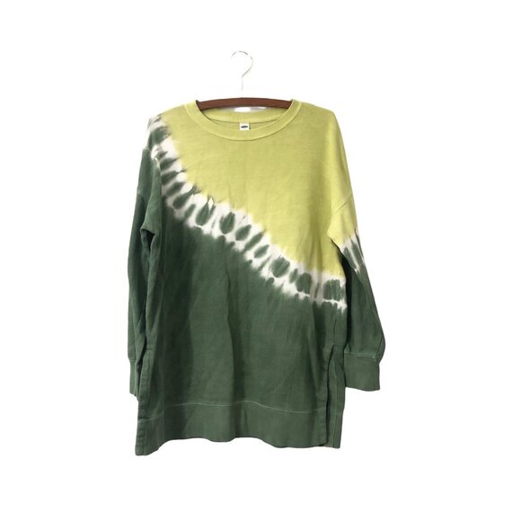 Old Navy Womens Ombre Green Tie Dye Pullover Sweatshirt Size Small - Picture 1 of 8